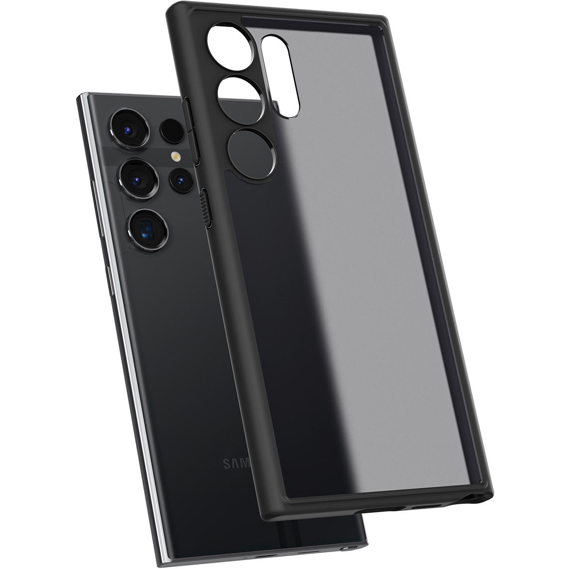 Etui Spigen Ultra Hybrid do Galaxy S24 Ultra, półprzezroczysto-czarne